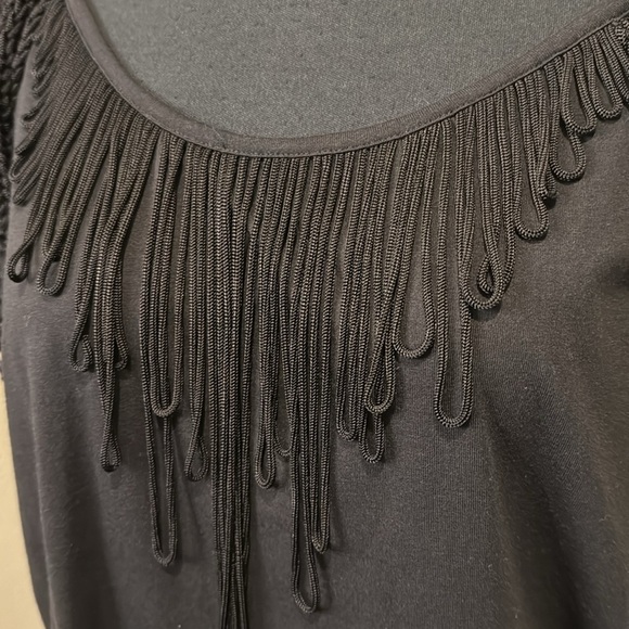 Z Rebecca Moses for Neiman Marcus Women’s Extra Large Blouse Tassels Braid Beads - Picture 2 of 7